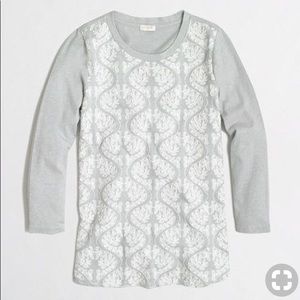 J. Crew Factory Embroidered-Front Top